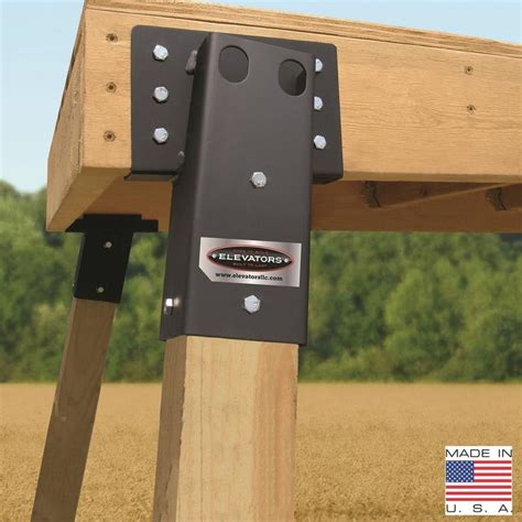 metal brackets for deer stand 4x4 legs|elevated tree stand platform brackets.